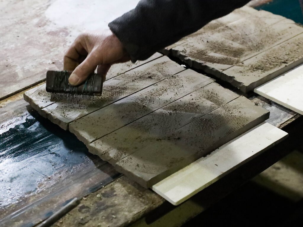 Brushed surface finishing process